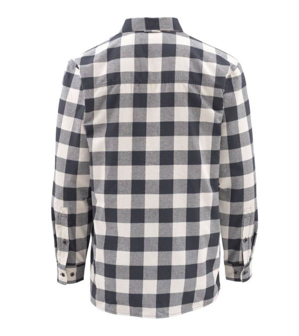 Simms Coldweather Shirt Sand Buffalo Plaid Back Simms Coldweather Shirt Sand Buffalo Plaid Back
